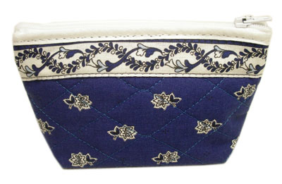 Provencal fabric coin purse (Marat d'Avignon / Avignon. navy blu